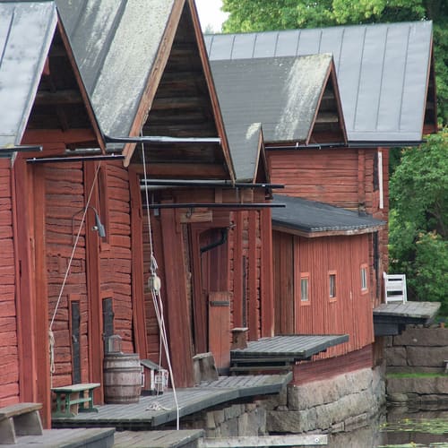 Red-ochre riverside warehouses (Ranta-aitat), Porvoo